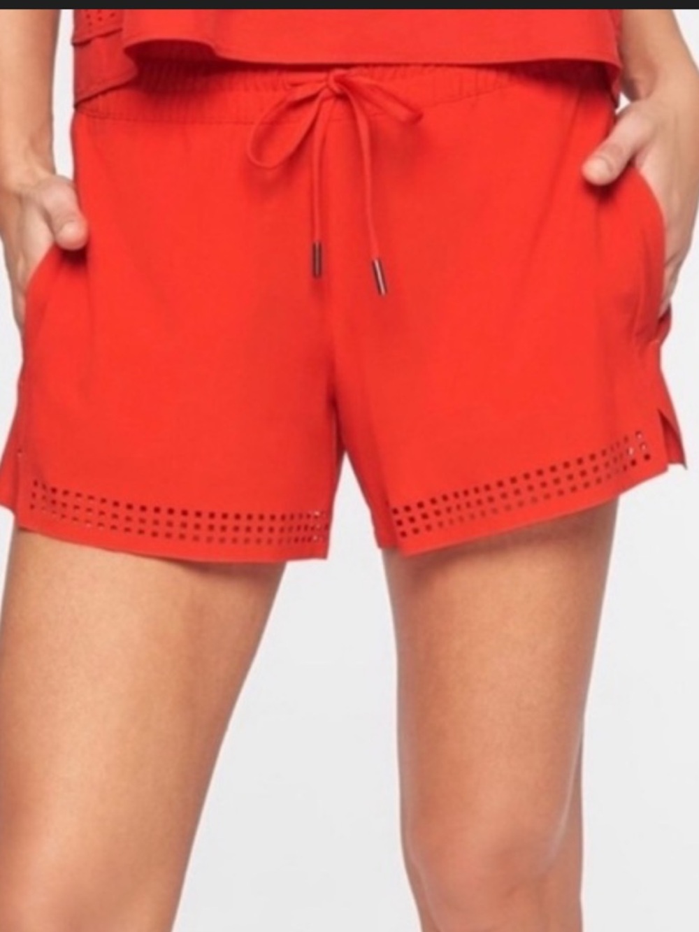 Athleta Baja Shorts Hibiscous Red Sz 8 worn 1x sz 8